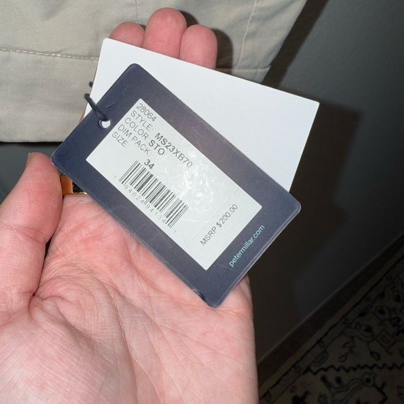 NWT Peter Millar Crown Concorde Garmet Dyed Trousers Khaki Pants size 34 $200 - Picture 3 of 5